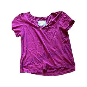 Maeve Anthropologie magenta top size small